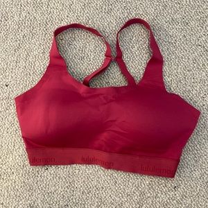 Lululemon Sports Bra in Burgundy/Maroon w Hook/Eye Closure. Fits Like Medium.